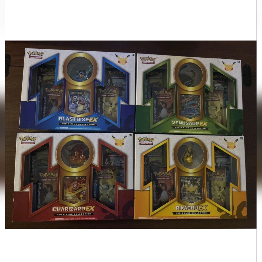 The Pokémon 20th Anniversary Red & Blue Collection Boxes Complete Set